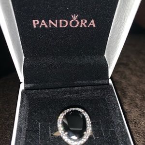 Black stone pandora ring